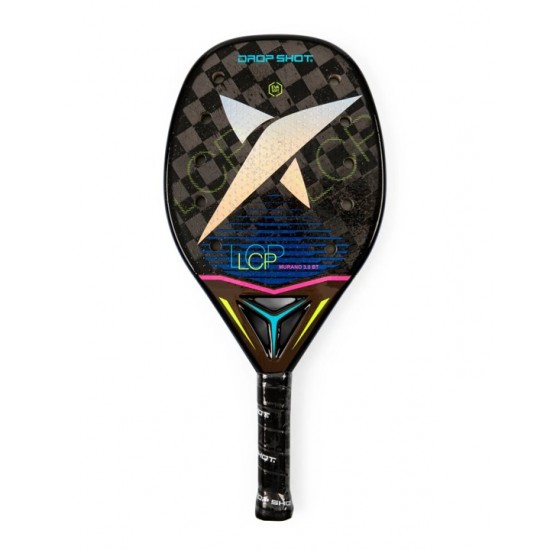 RAQUETE DROP SHOT BEACH TENNIS MURANO 3.0 - PRETO/PRATA